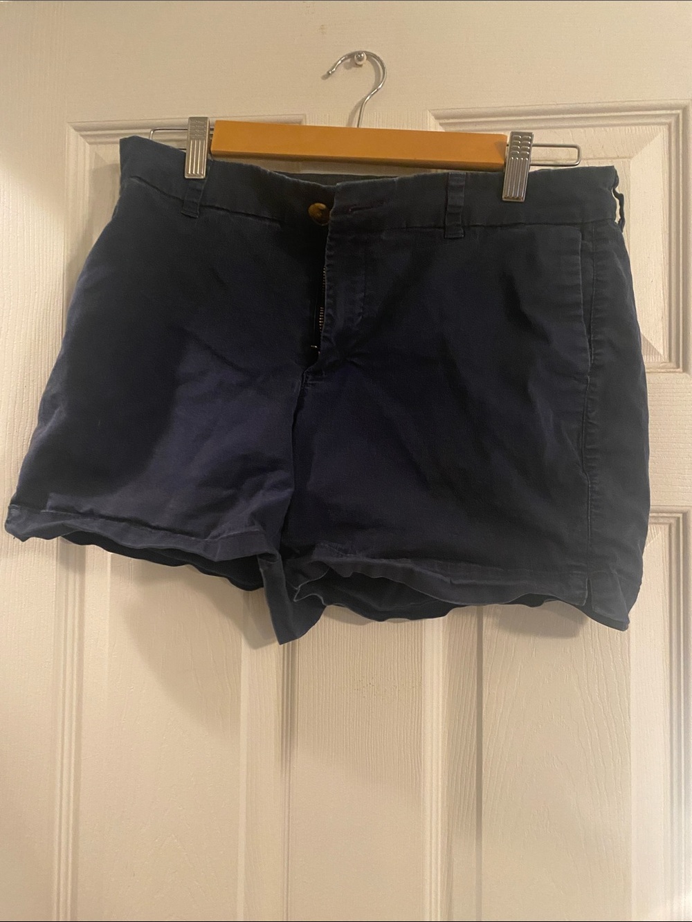 Women's Navy Casual Cotton Shorts